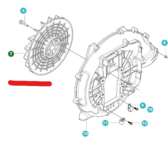 Wentylator w grupie Części Zamienne / Części zamienne Dmuchawy do liści / Części zamienne Husqvarna 350BT w GPLSHOP (5028502-01)