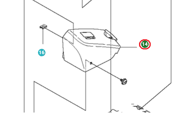 Pokrywa kontrolna w grupie Części Zamienne / Części zamienne Jonsered Kosiarki samojezdne / Części zamienne Jonsered FR 2216 MA 4x4 w GPLSHOP (5040597-02)