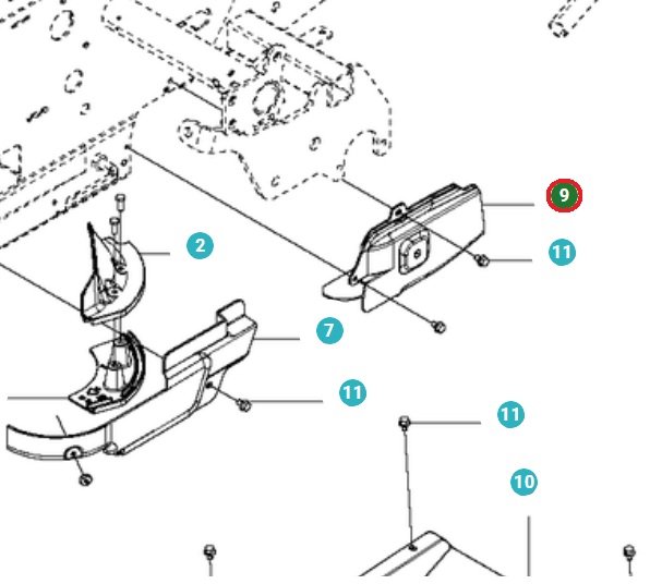 Osłona paska w grupie Części Zamienne / Części zamienne Jonsered Kosiarki samojezdne / Części zamienne Jonsered FR 2216 MA 4x4 w GPLSHOP (5160188-02)