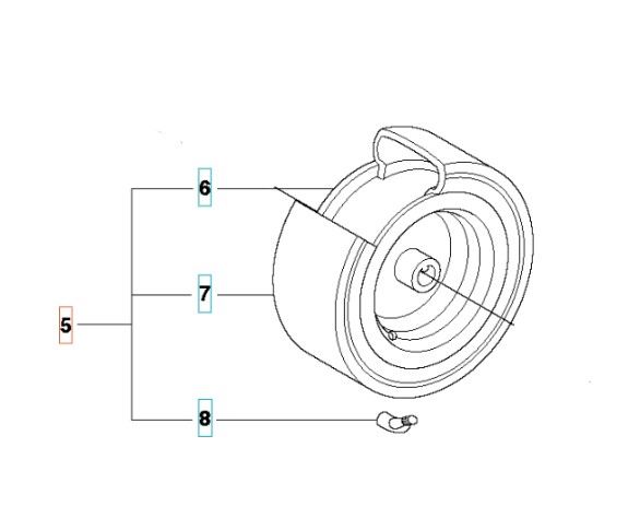 Koło R111B, R111B5, R112C, R112C5, C112iC w grupie Części Zamienne / Części zamienne Rider / Części zamienne Husqvarna Rider 112C5 w GPLSHOP (5255849-01)