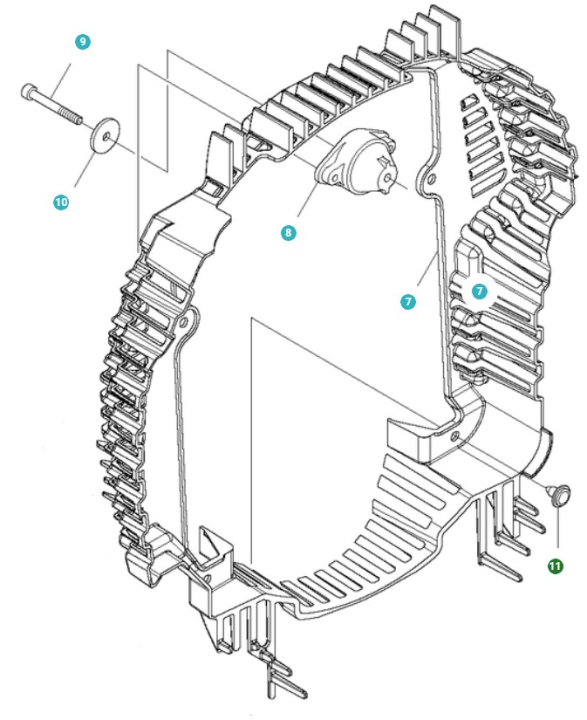 Zacisk w grupie Części Zamienne / Części zamienne Dmuchawy do liści / Części zamienne Husqvarna 580BTS w GPLSHOP (5262439-01)