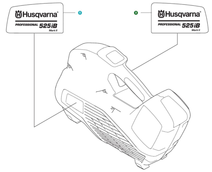 Naklejka Produkt Naklejka Prawa 525I w grupie Części Zamienne / Części zamienne Dmuchawy do liści / Części zamienne Husqvarna 525iB Mark II w GPLSHOP (5296339-02)