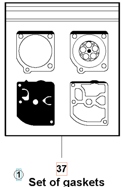 Zestaw uszczelek 5310045-52 w grupie Części Zamienne / Części zamienne Wykaszarki / Części zamienne Husqvarna 535RX/T w GPLSHOP (5310045-52)