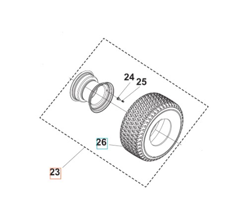 Zestaw kół TS 112, TS 114, TC 215T, TC 220T, TS 112, TS 114, TS 215T, TS 217T w grupie Części Zamienne w GPLSHOP (5311479-42)