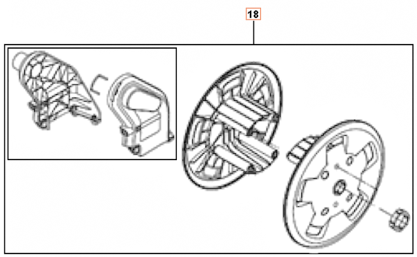 Zestaw bębna na wąż 5312405-01 w grupie Części Zamienne / Części zamienne Myjki ciśnieniowe / Części zamienne Husqvarna PW490 w GPLSHOP (5312405-01)