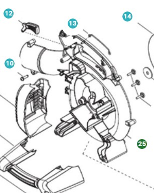 Przewiń - Wewnętrzny w grupie Części Zamienne / Części zamienne Dmuchawy do liści / Części zamienne Husqvarna 125BVX w GPLSHOP (5451100-01)