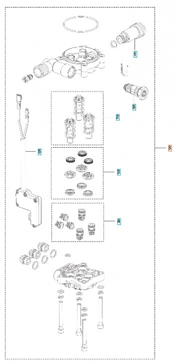 Zestaw pompy 5460915-01 w grupie Części Zamienne / Części zamienne Myjki ciśnieniowe / Części zamienne Husqvarna PW130 w GPLSHOP (5460915-01)