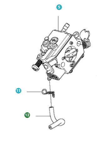 Wąż paliwowy w grupie Części Zamienne / Części zamienne Dmuchawy do liści / Części zamienne Husqvarna 525BX w GPLSHOP (5775333-04)