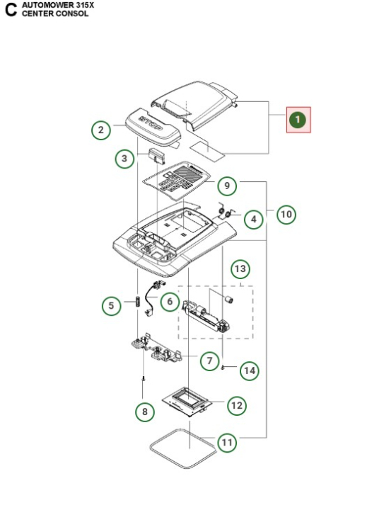 Zestaw Włazu Czarny 5876513-02 w grupie Części Zamienne Kosiarka Automatyczna / Części zamienne Husqvarna Automower® 315X / Automower 315X - 2020 w GPLSHOP (5876513-02)