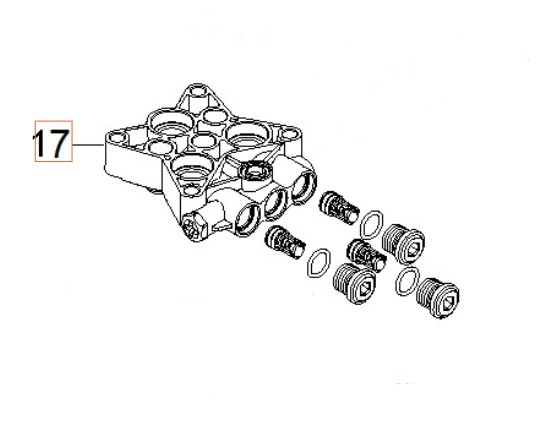 Blok Cylindrów Z M8X10 Sześciokątnym 5926176-17 w grupie Części Zamienne / Części zamienne Myjki ciśnieniowe / Części zamienne Husqvarna PW235R w GPLSHOP (5926176-17)