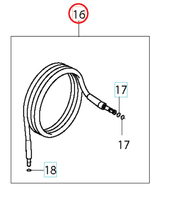 Wąż Stalowy 13M Xt 5926176-45 w grupie Części Zamienne / Części zamienne Myjki ciśnieniowe / Części zamienne Husqvarna PW450 w GPLSHOP (5926176-45)