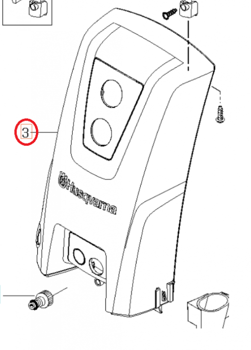 Przednia Okładka 5936607-01 w grupie Części Zamienne / Części zamienne Myjki ciśnieniowe / Części zamienne Husqvarna PW450 w GPLSHOP (5936607-01)