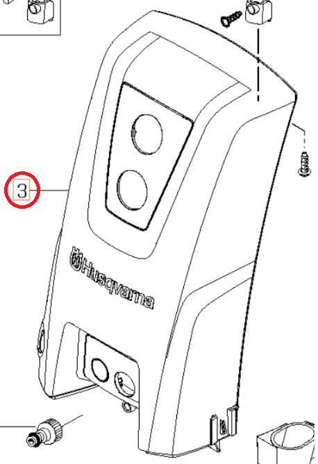 Przednia Okładka 5936608-01 w grupie Części Zamienne / Części zamienne Myjki ciśnieniowe / Części zamienne Husqvarna PW460 w GPLSHOP (5936608-01)