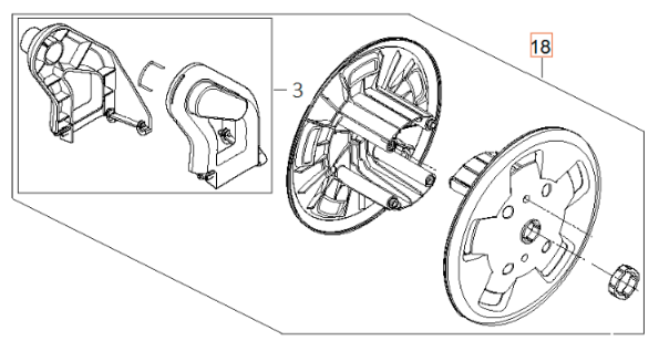 Zestaw Bębna Węża 5960269-01 w grupie Części Zamienne / Części zamienne Myjki ciśnieniowe / Części zamienne Husqvarna PW460 w GPLSHOP (5960269-01)