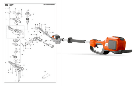 Husqvarna 520iHE3 med sprängskiss